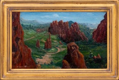 Archie Musick Garden of the Gods Colorado Oil Painting Landscape Framed