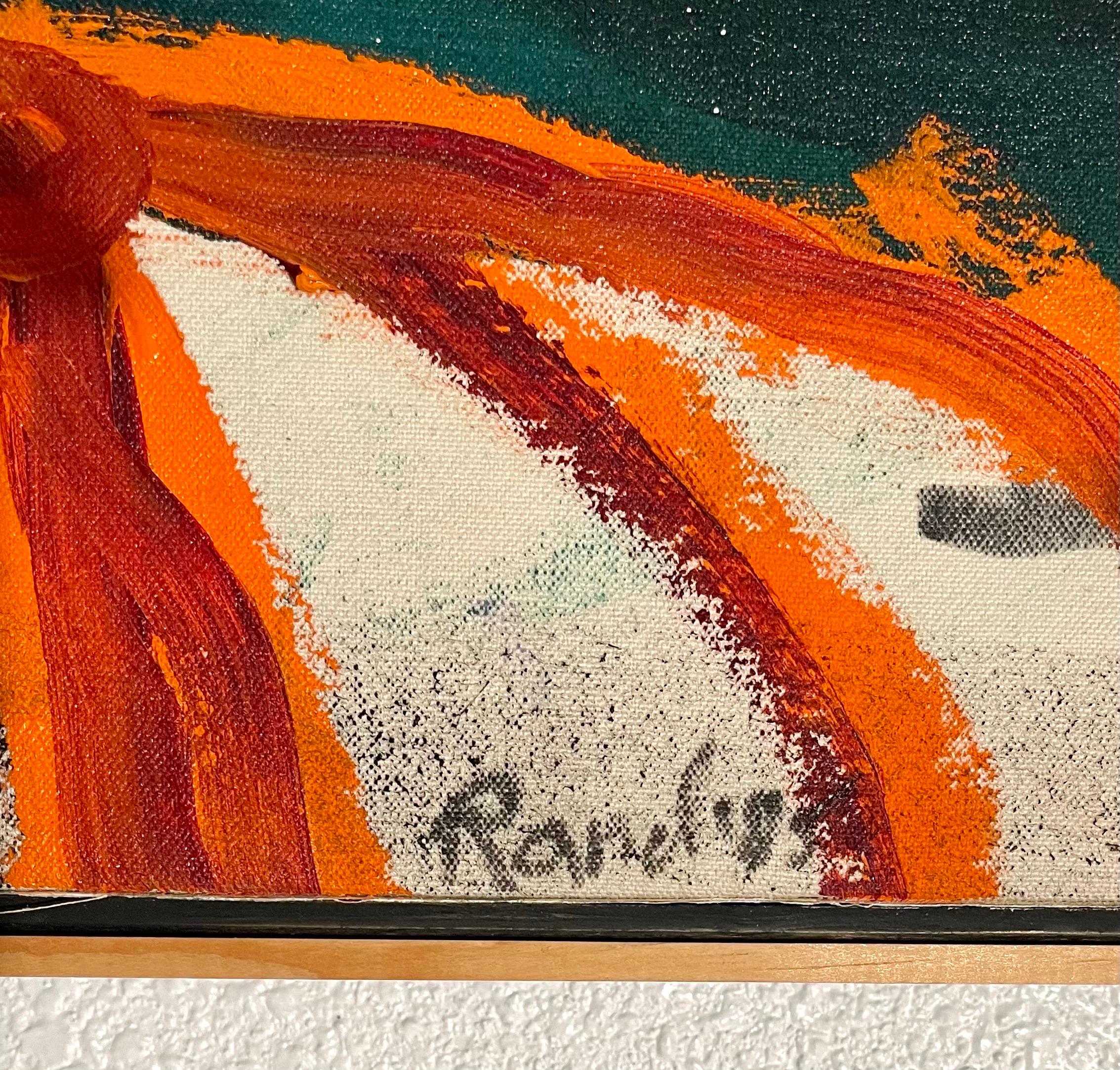 Gran cuadro al óleo Archie Rand de dibujos animados expresionistas abstractos Dusseldorf en venta 2