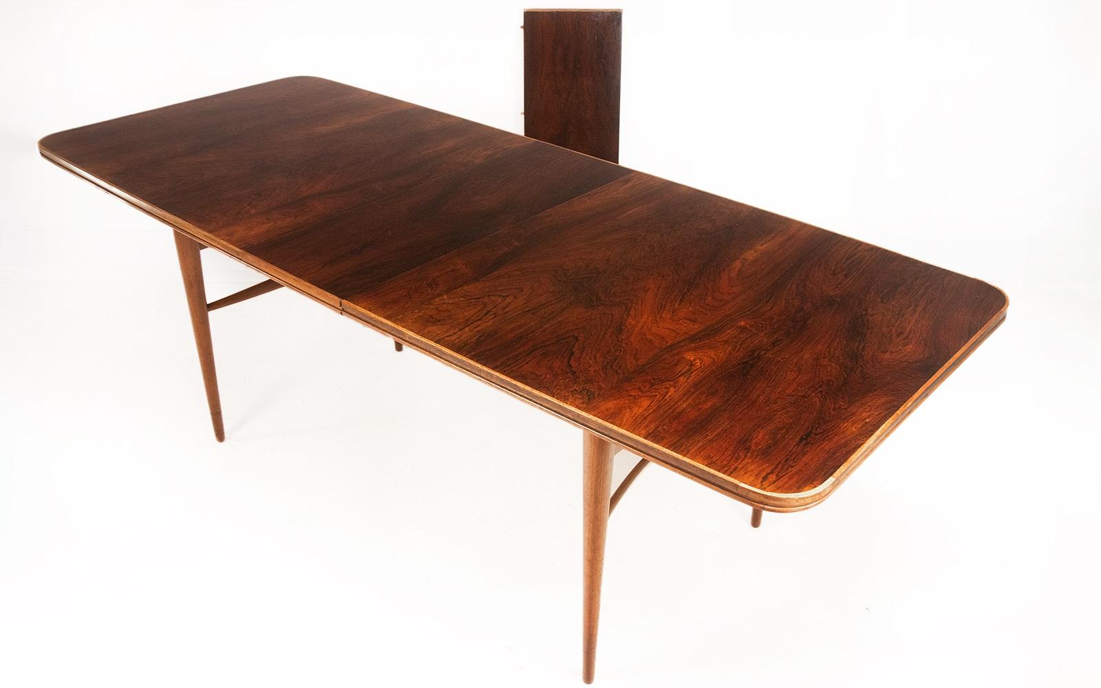 British Archie Shine by Robert Heritage Rosewood Mid Century Dining Table