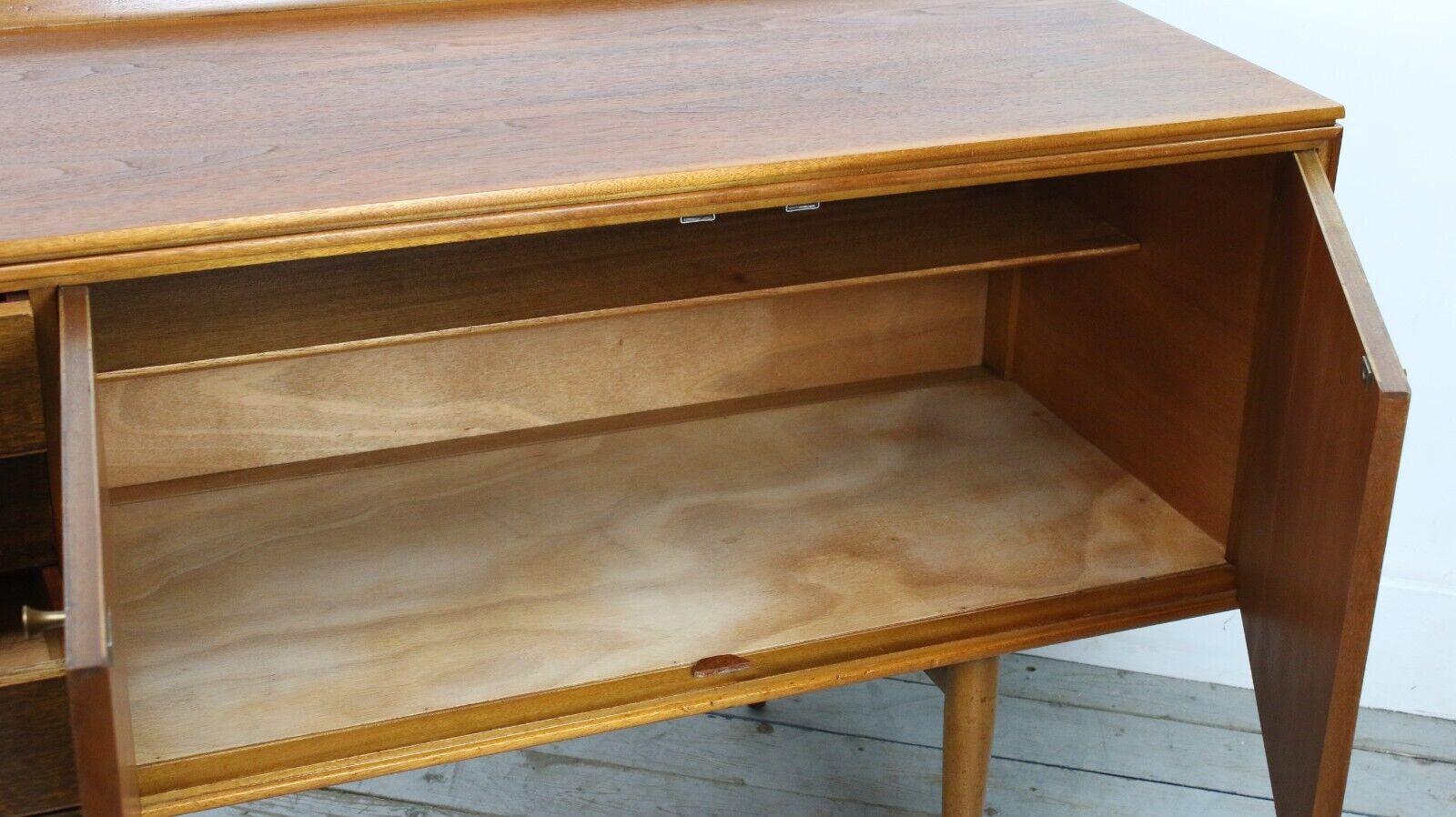 Archie Shine Hamilton Indian Laurel Mid Century Compact Sideboard In Good Condition In STOKE ON TRENT, GB