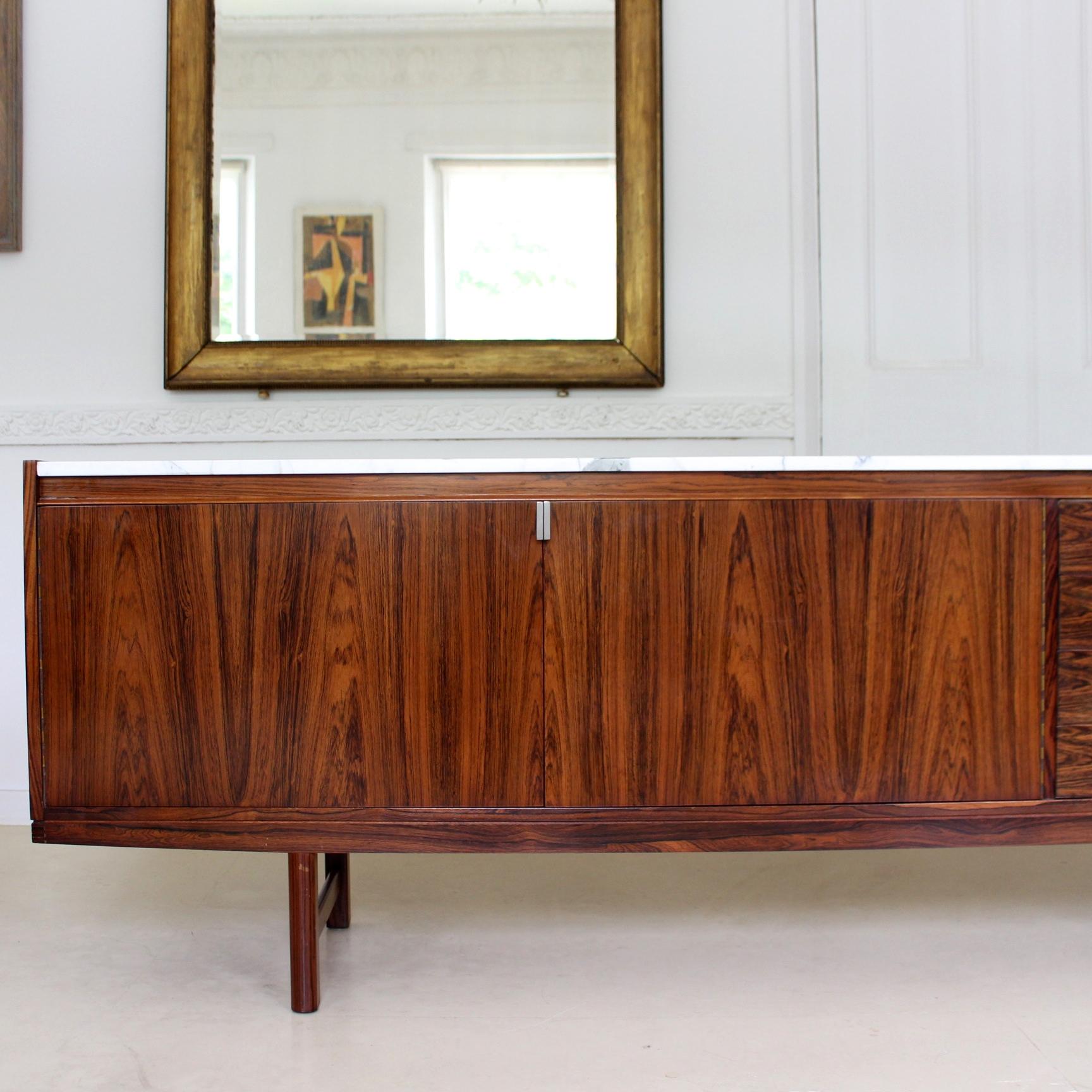 English Archie Shine Robert Heritage Marble Brazilian Rosewood Sideboard