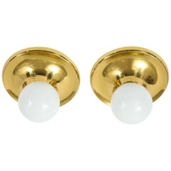 Archille Castiglioni for Arteluce Brass Sconces