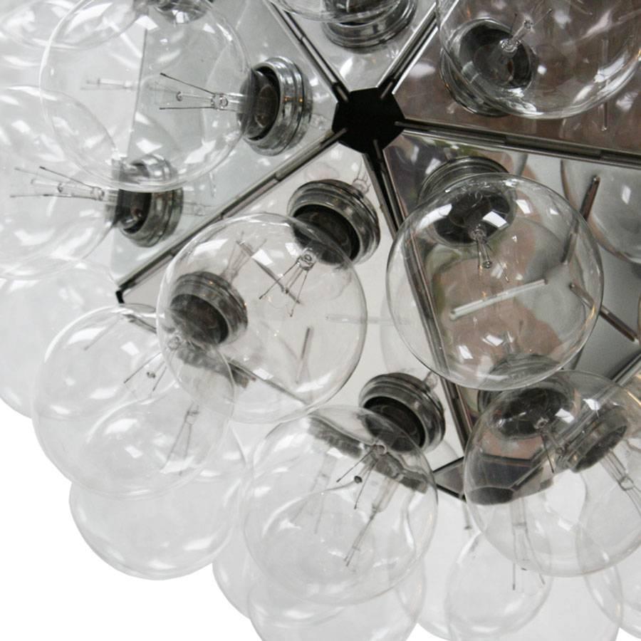 Polished Archille Castiglioni Modern Aluminum and Glass Taraxacum88 Italian Ceiling Lamp