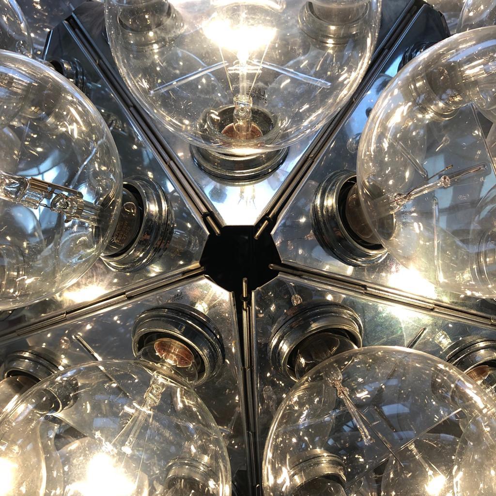 Archille Castiglioni Modern Aluminum and Glass Taraxacum88 Italian Ceiling Lamp 3