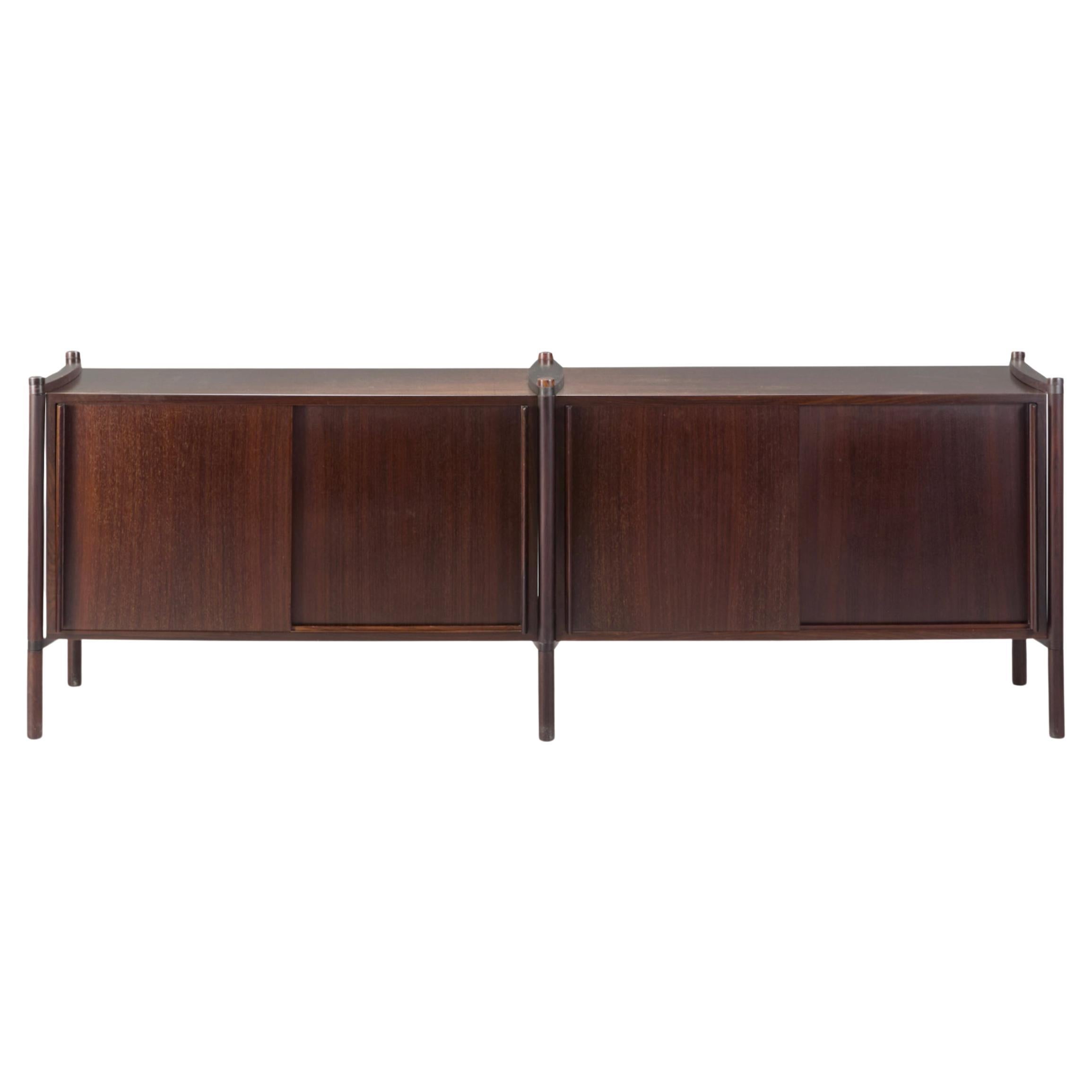 Meuble de rangement/ buffet modulaire en bois "Archimede" de Hirozi Fukuoh, 1962