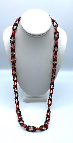 Archimede Seguso 1950/60s Collier en verre bleu noir