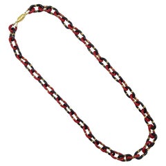 Archimede Seguso 1950/60s Blue Black Glass Necklace
