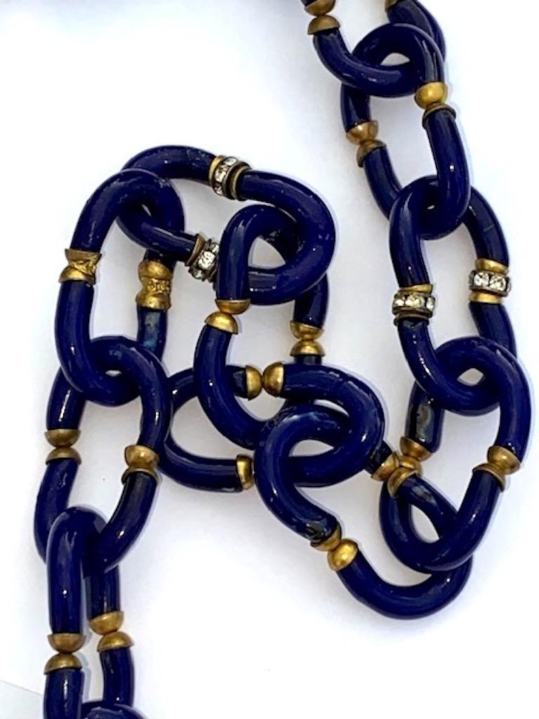Archimede Seguso 1950/60s Blue Glass Necklace 2