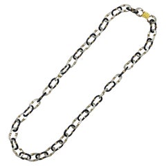 Archimede Seguso 1950/60s Clear and Black Glass Necklace