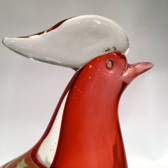 Archimede Seguso 1950 Multi-Color Cock in Murano Glass