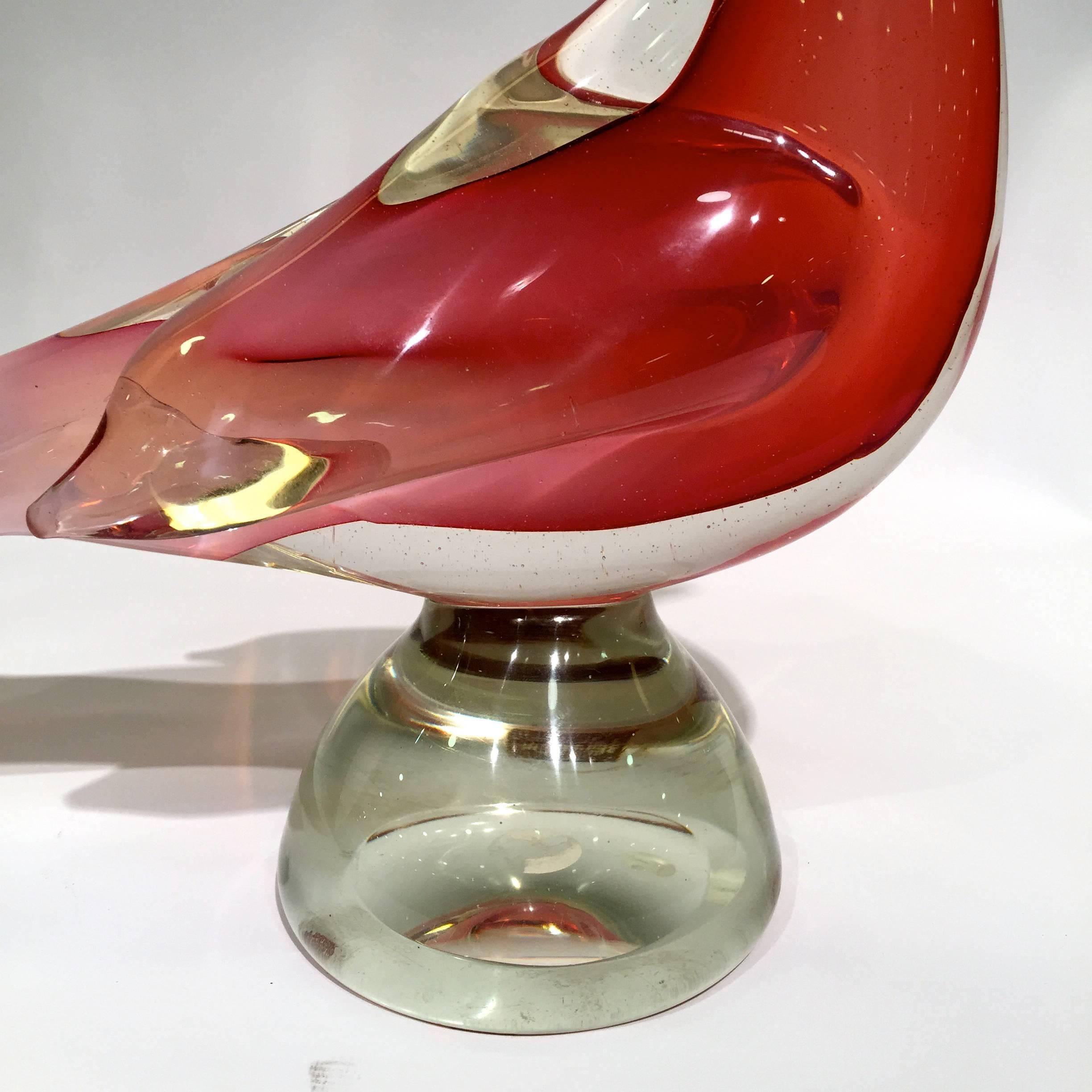Mid-Century Modern Archimede Seguso 1950 Multi-Color Cock in Murano Glass For Sale