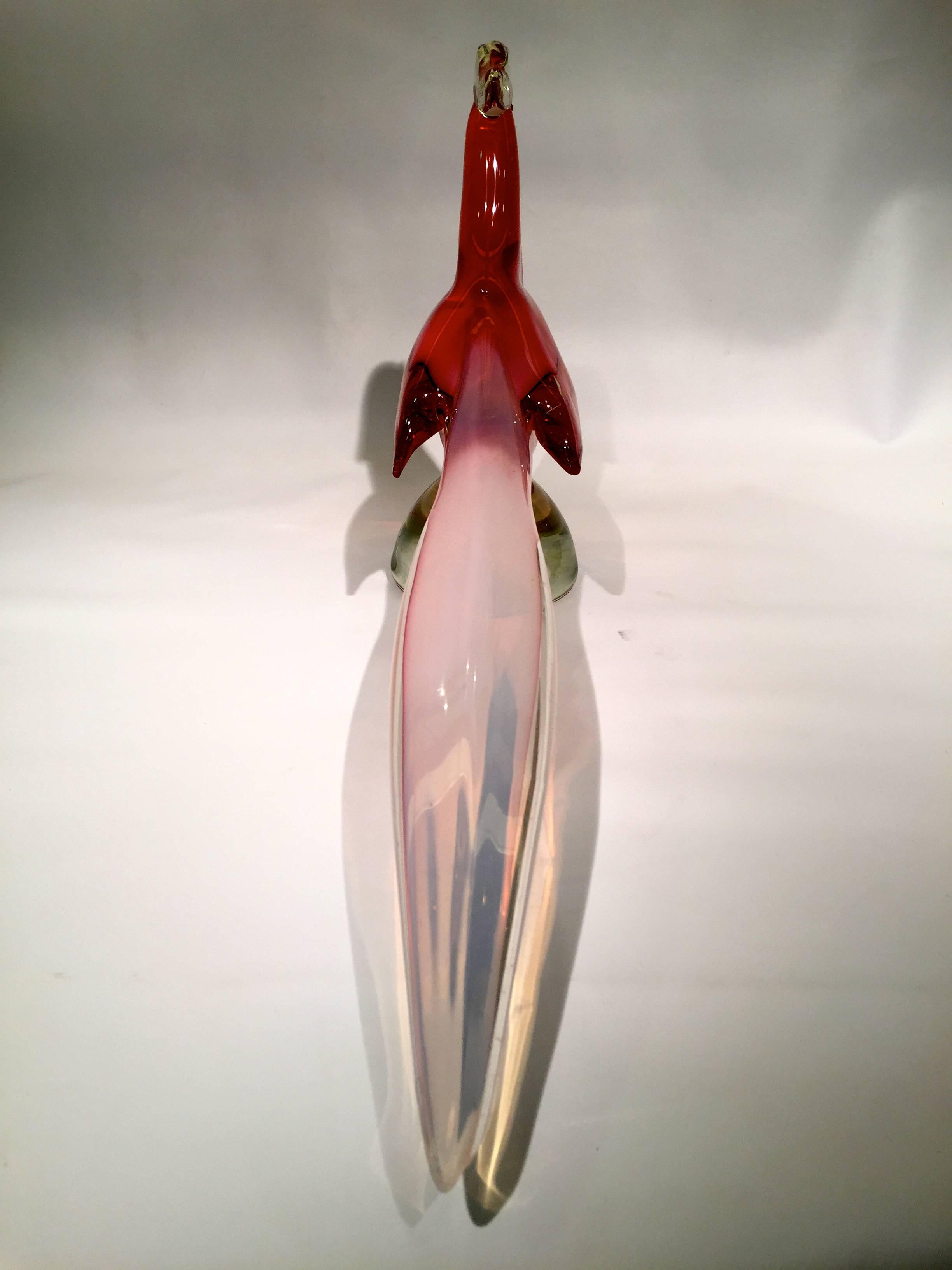 Italian Archimede Seguso 1950 Multi-Color Cock in Murano Glass For Sale