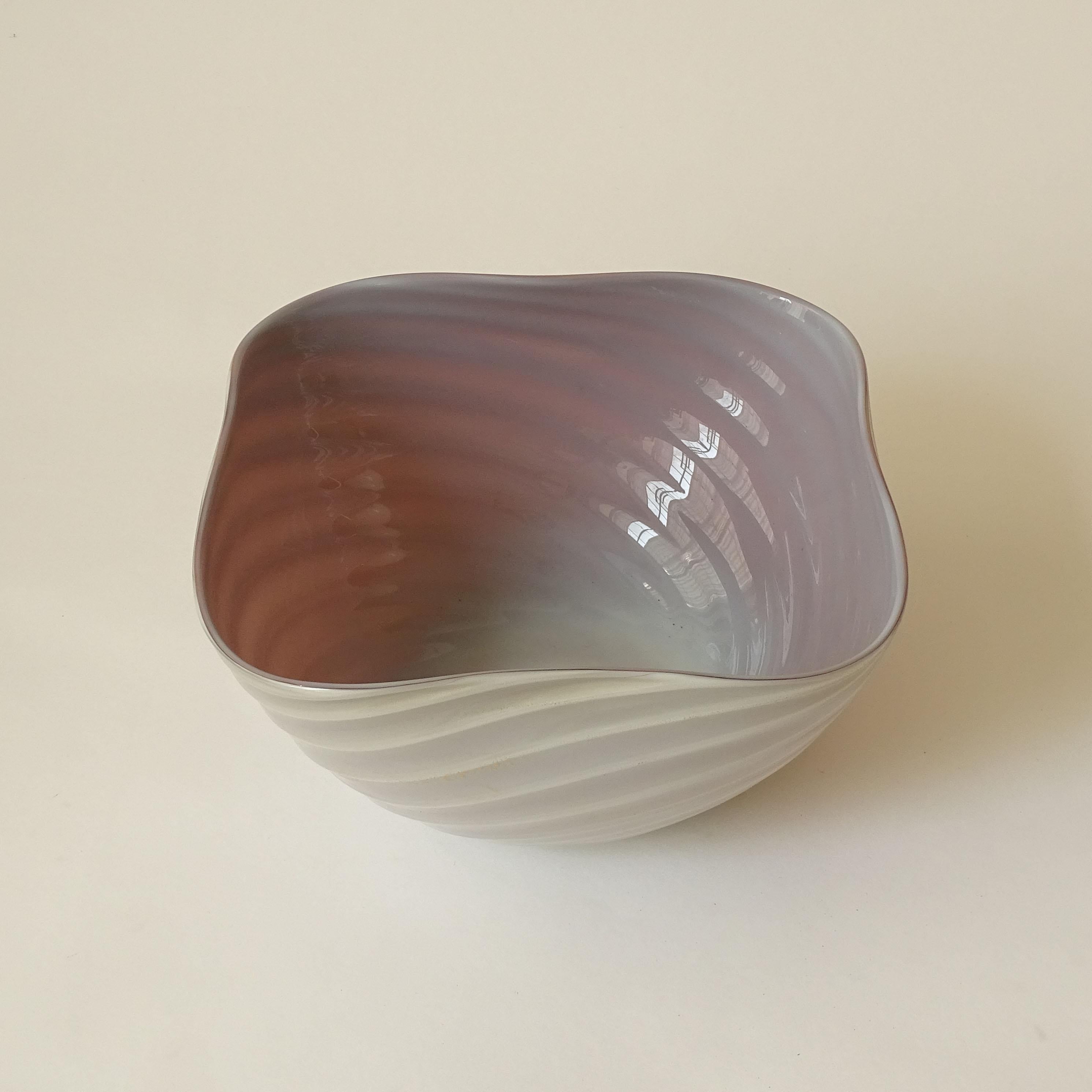 Italian Archimede Seguso 1950s Murano Glass Bowl For Sale