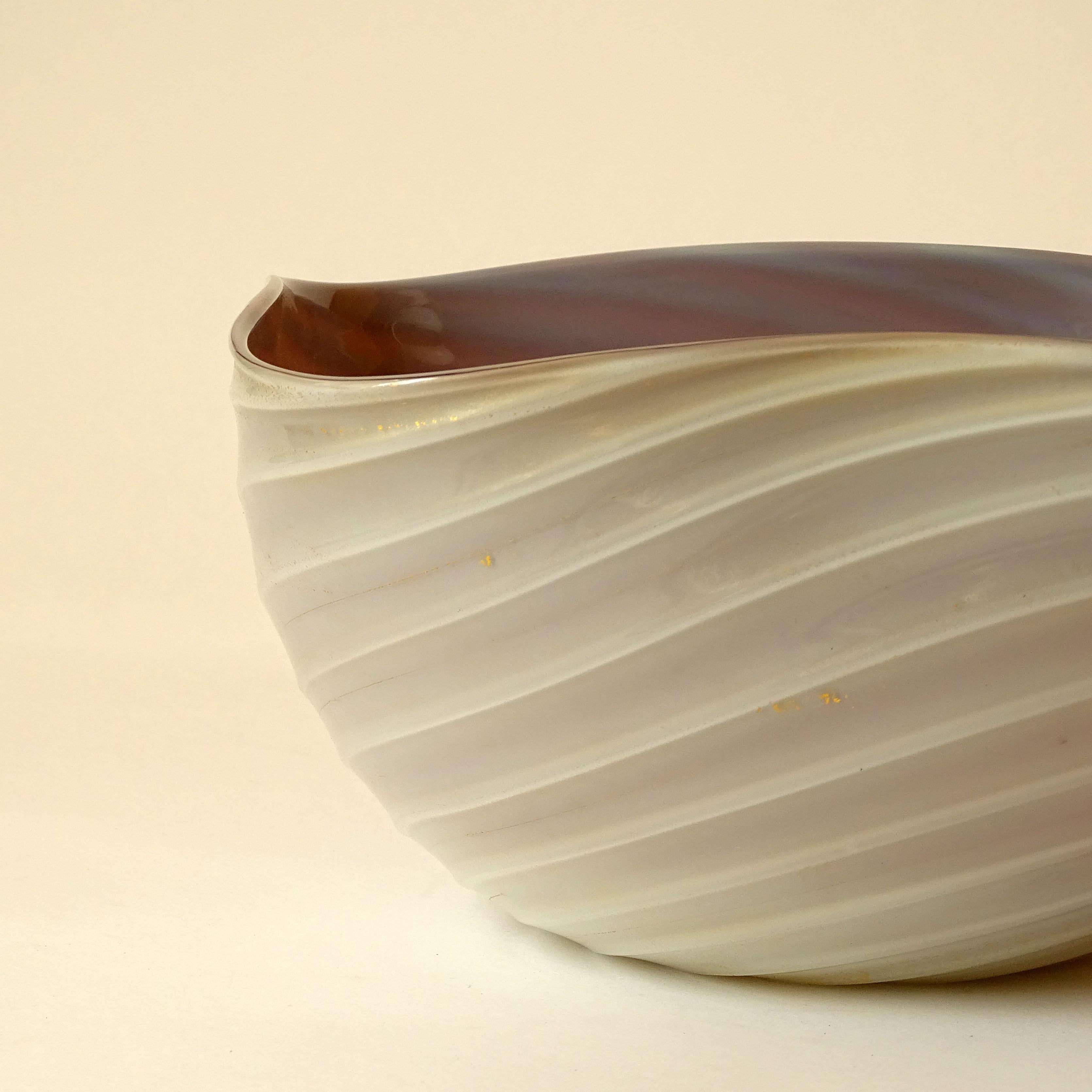 Mid-20th Century Archimede Seguso 1950s Murano Glass Bowl For Sale