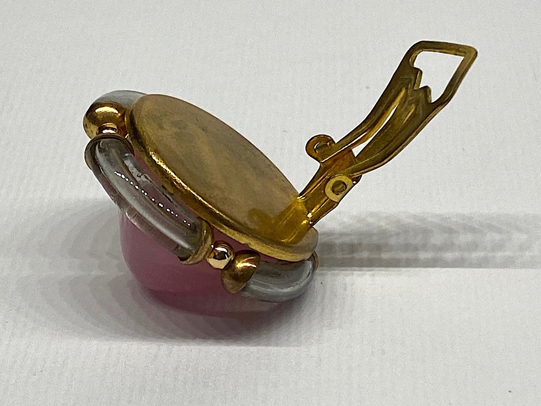 Archimede Seguso 1960s Murano Glass Button Earrings 6