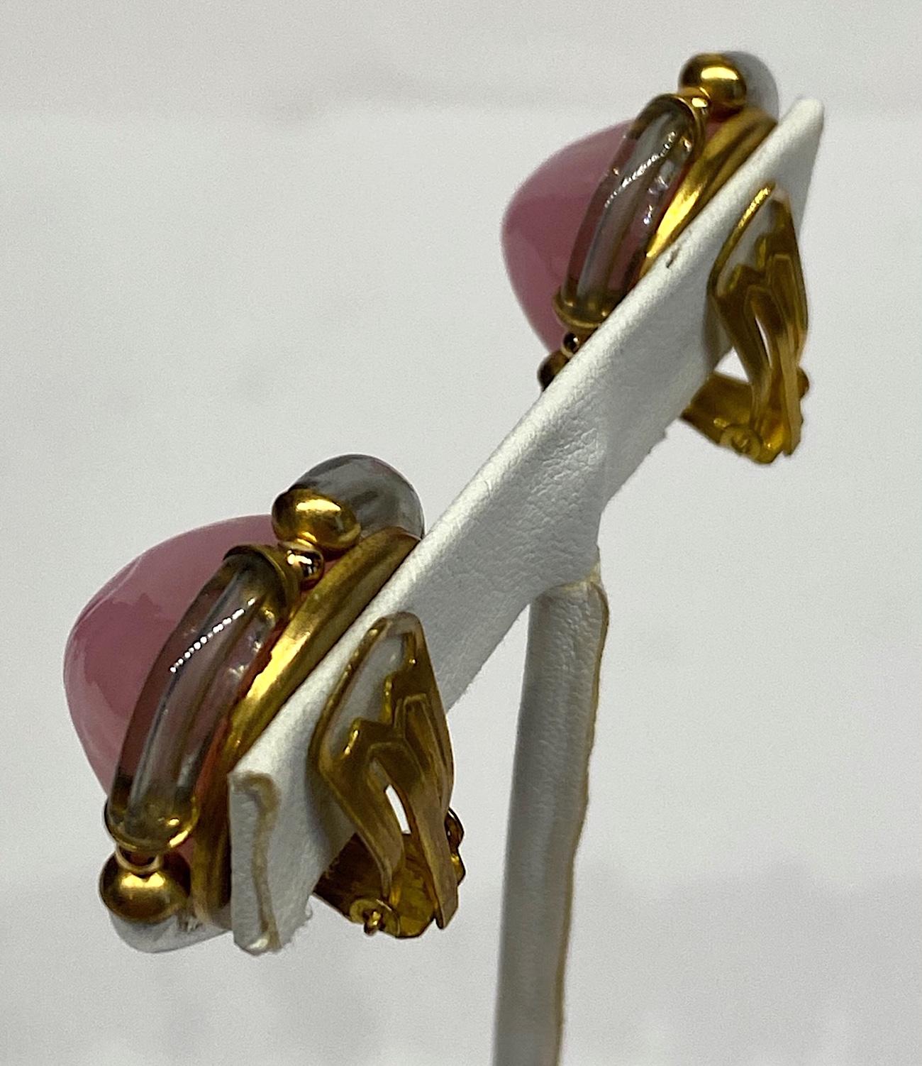 Archimede Seguso 1960s Murano Glass Button Earrings 3