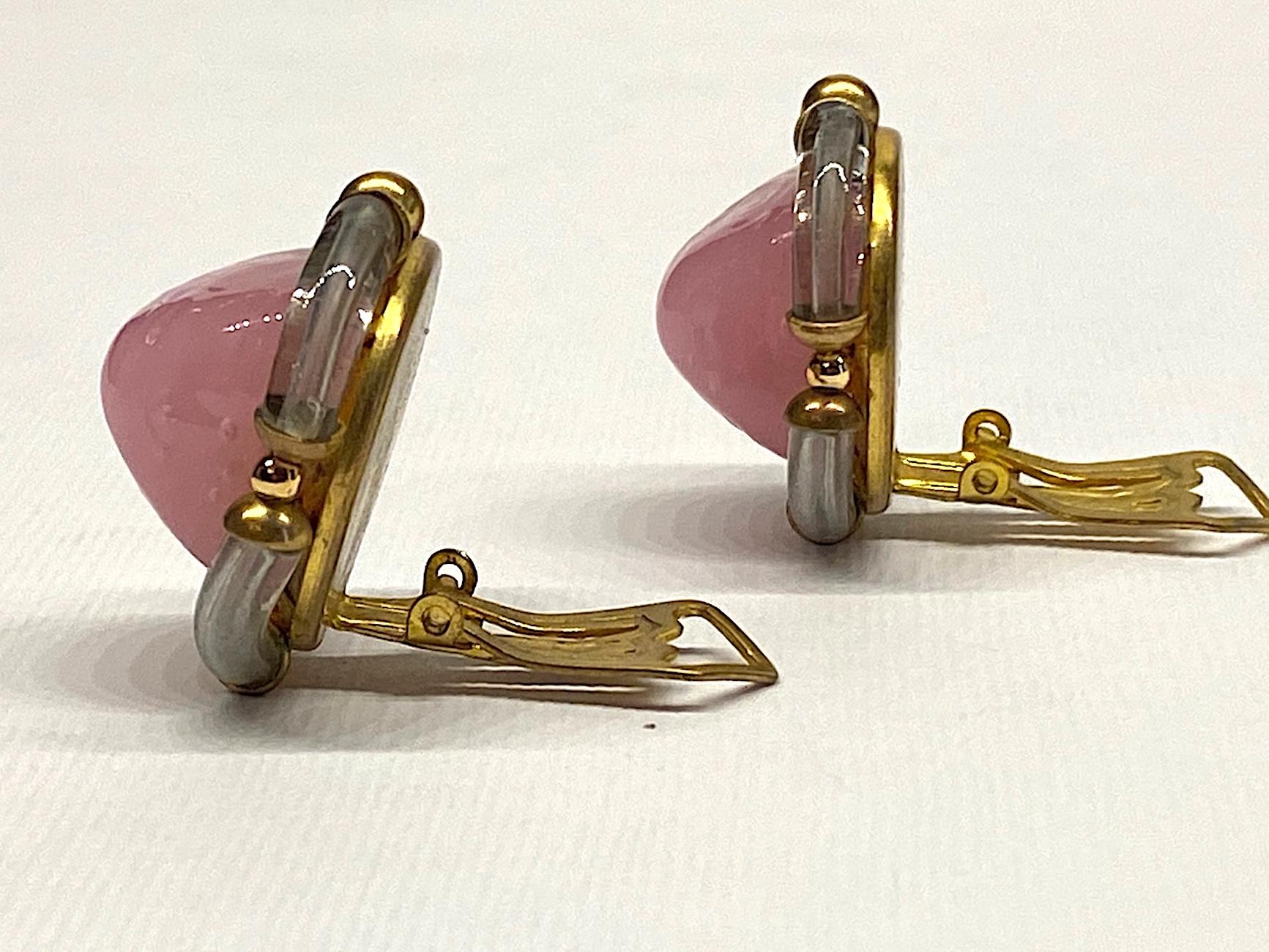 Archimede Seguso 1960s Murano Glass Button Earrings 4