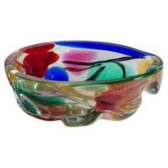 Archimede Seguso 'A Macchie' Bowl with Multiple Colour Spots