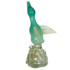 Archimede Seguso Alabastro Murano Duck Decanter Bottle