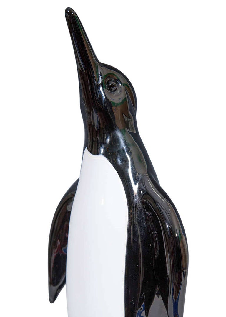 A limited edition, Mid-century decanter designed by Seguso Alabastro for Girolamo Luxardo in Torreglia, Italy, the piece is a rock style formation in clear glass. The piece retains its two original labels, denoting the product and import company.