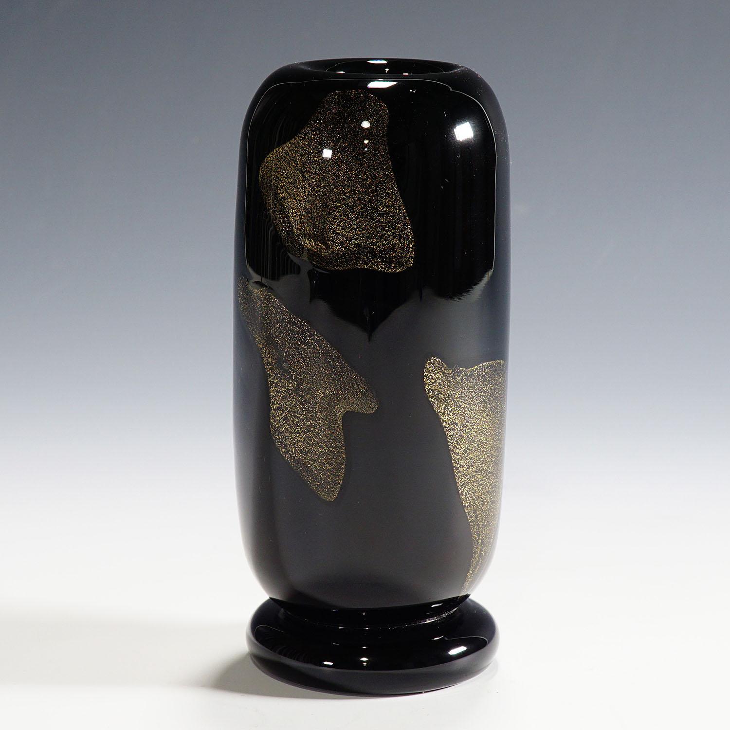 Italian Archimede Seguso Art Glass Vase 'Intarsi Oro' Murano, 1951