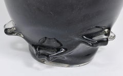 Archimede Seguso, Artistic Triple Red, White and Black Murano Glass, circa 1950