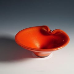 Archimede Seguso (attr.) 'Corallo Oro' Bowl, Murano Italy ca. 1950s