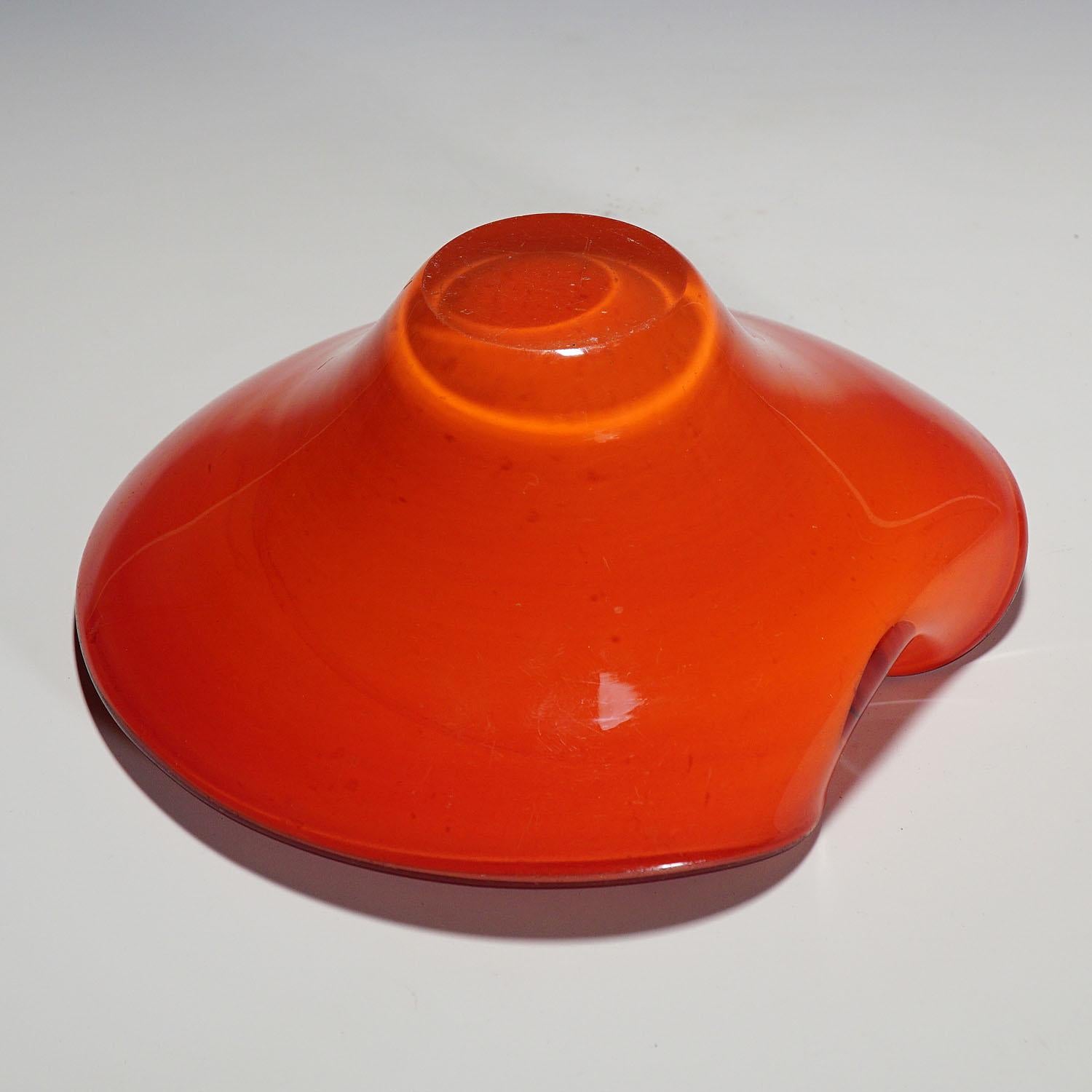 Art Glass Archimede Seguso (attr.) 'Corallo Oro' Bowl, Murano Italy ca. 1950s For Sale