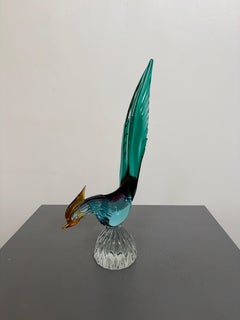 Archimede Seguso Attributed Murano Glass Bird Sculpture