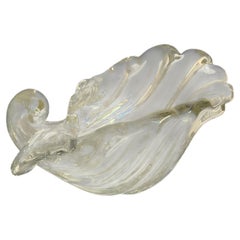Archimede Seguso (Attributed) Murano Glass Shell Centerpiece for Cartier