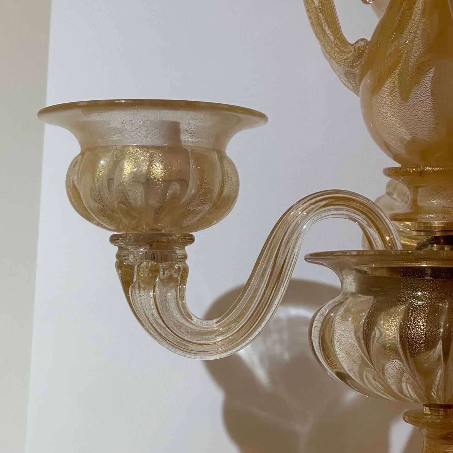 Archimede Seguso, Barovier & Toso, Moderno italiano de mediados de siglo, Apliques Cisne mediados del siglo XX en venta
