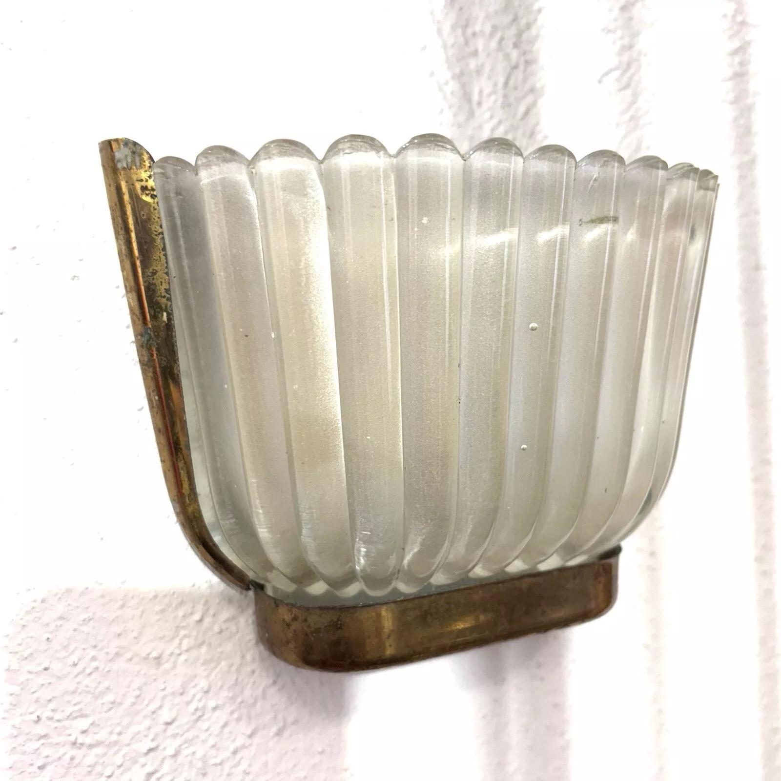 Archimede Seguso Barovier & Toso Lampe murale 1920 en verre de Murano Bon état - En vente à Taranto, IT