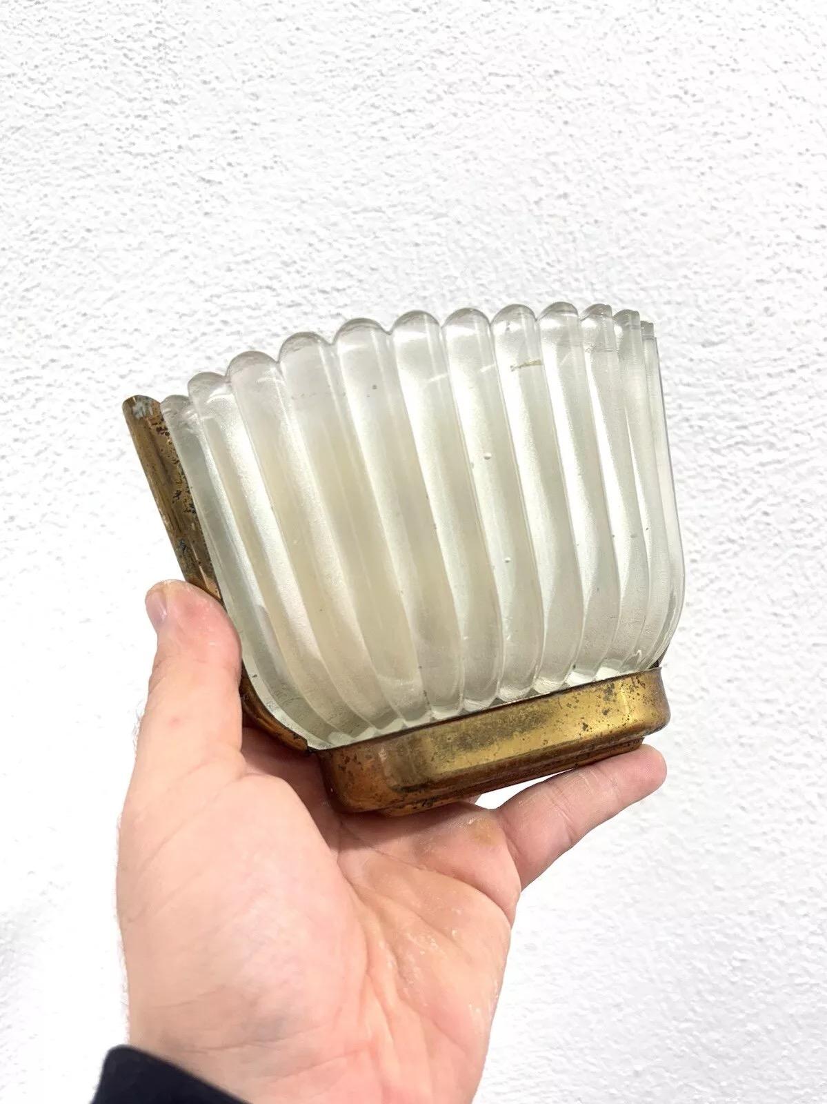 Early 20th Century Archimede Seguso Barovier & Toso Lampe murale 1920 en verre de Murano en vente