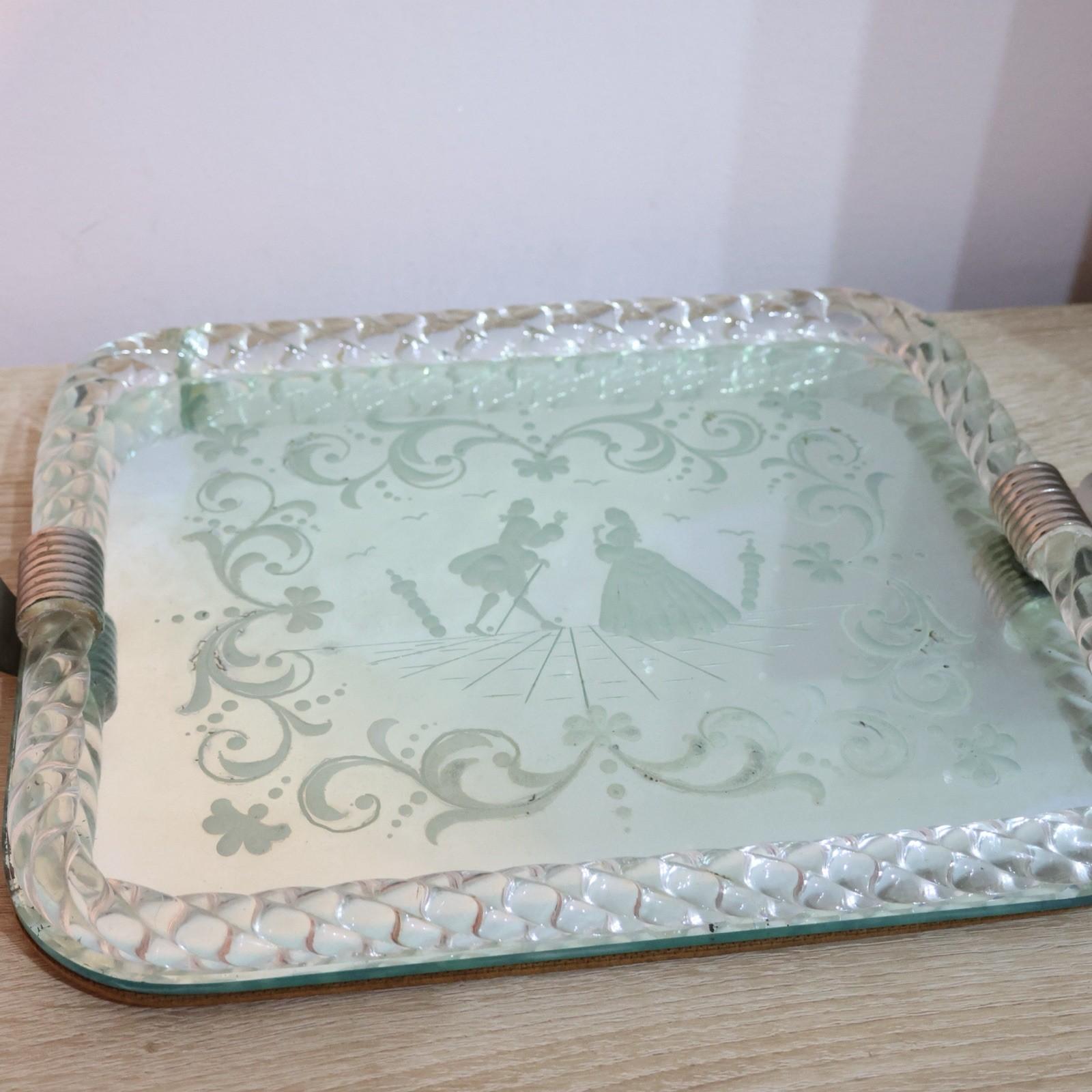 Archimede Seguso Barovier & Toso Vassoio Torchon Da Portata Venezia Anni '40 im Angebot 4