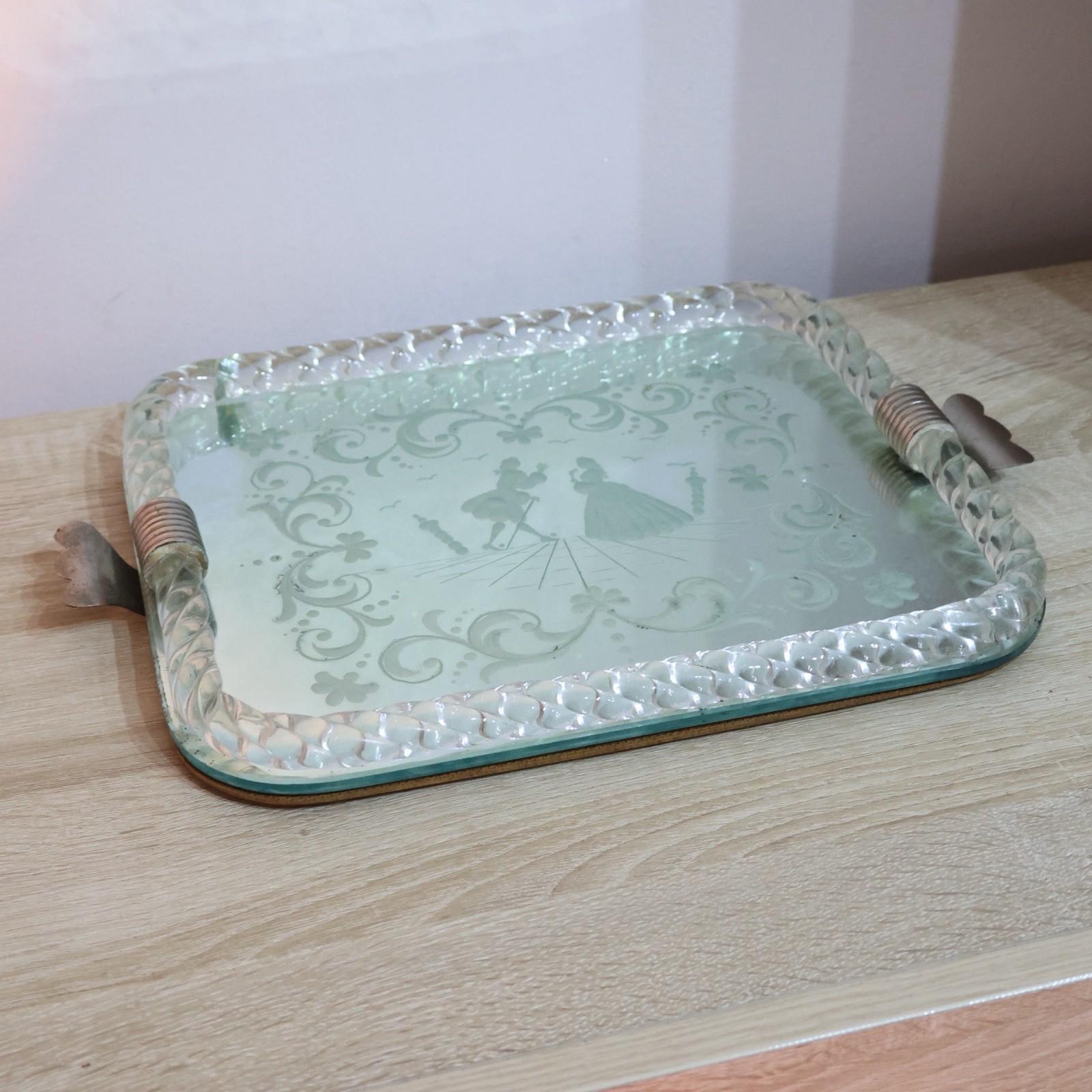 Archimede Seguso Barovier & Toso Vassoio Torchon Da Portata Venezia Anni '40 im Angebot 5