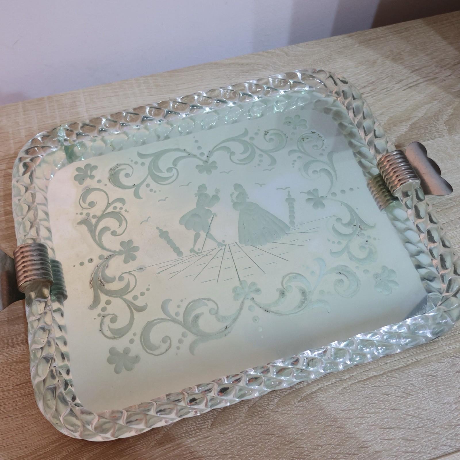 Archimede Seguso Barovier & Toso Vassoio Torchon Da Portata Venezia Anni '40 im Angebot 7