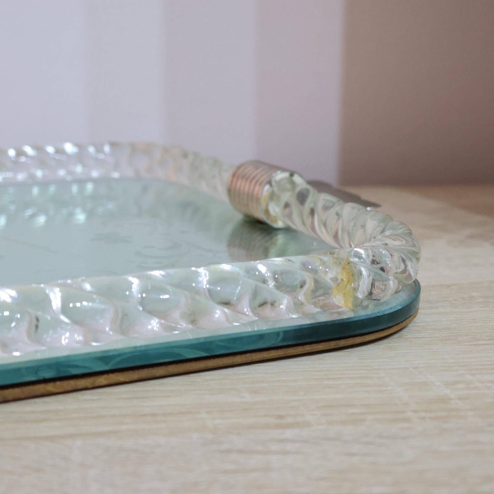 Archimede Seguso Barovier & Toso Vassoio Torchon Da Portata Venezia Anni '40 im Angebot 10