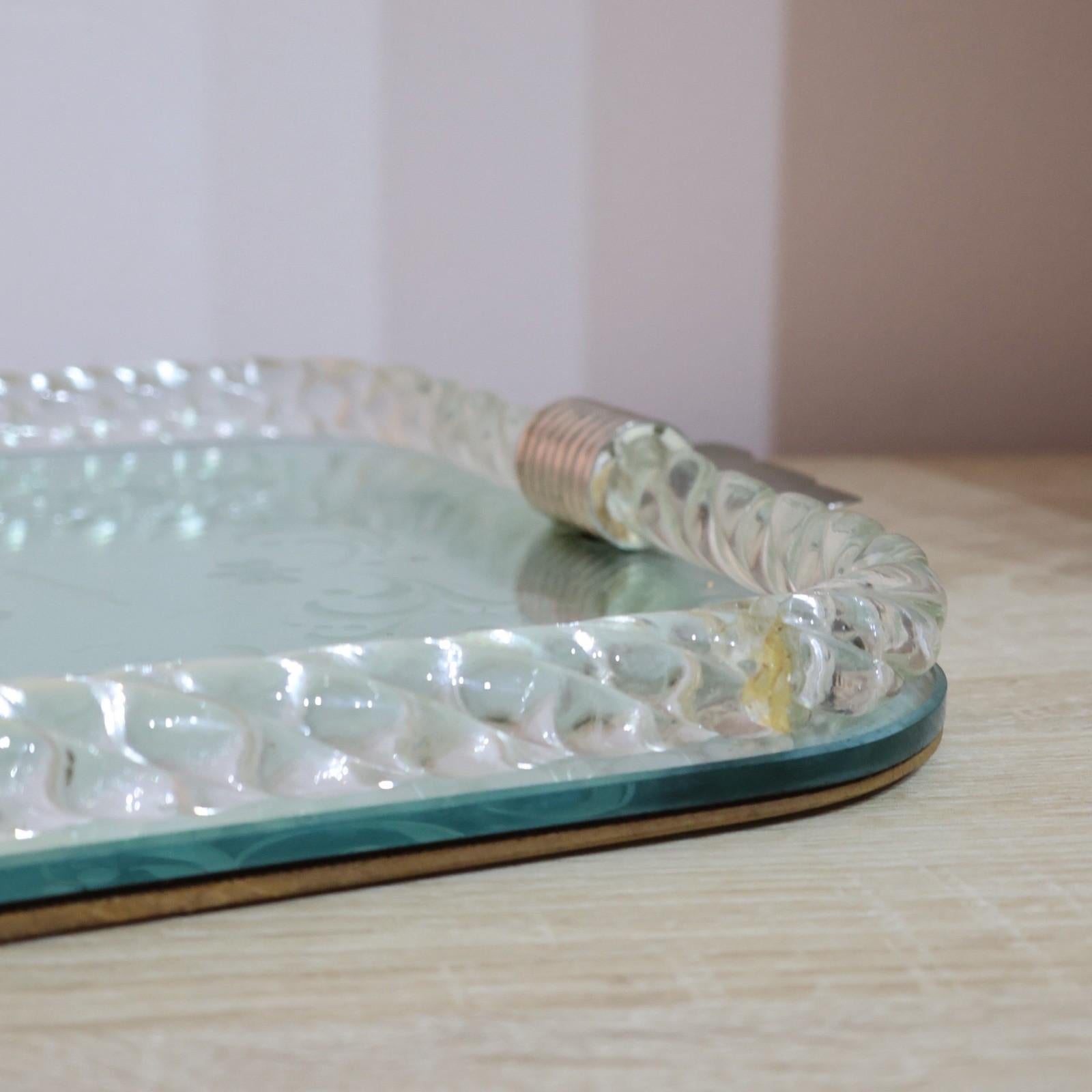 Archimede Seguso Barovier & Toso Vassoio Torchon Da Portata Venezia Anni '40 im Angebot 11