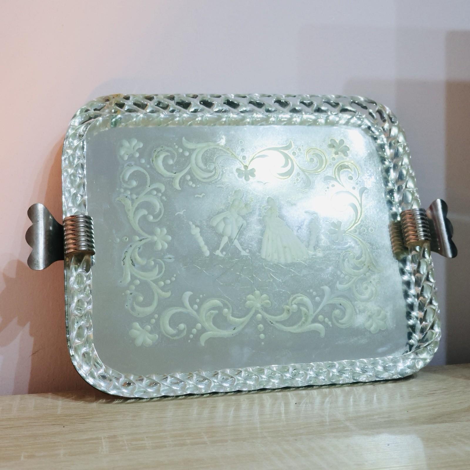 Archimede Seguso Barovier & Toso Vassoio Torchon Da Portata Venezia Anni '40 im Zustand „Gut“ im Angebot in Taranto, IT