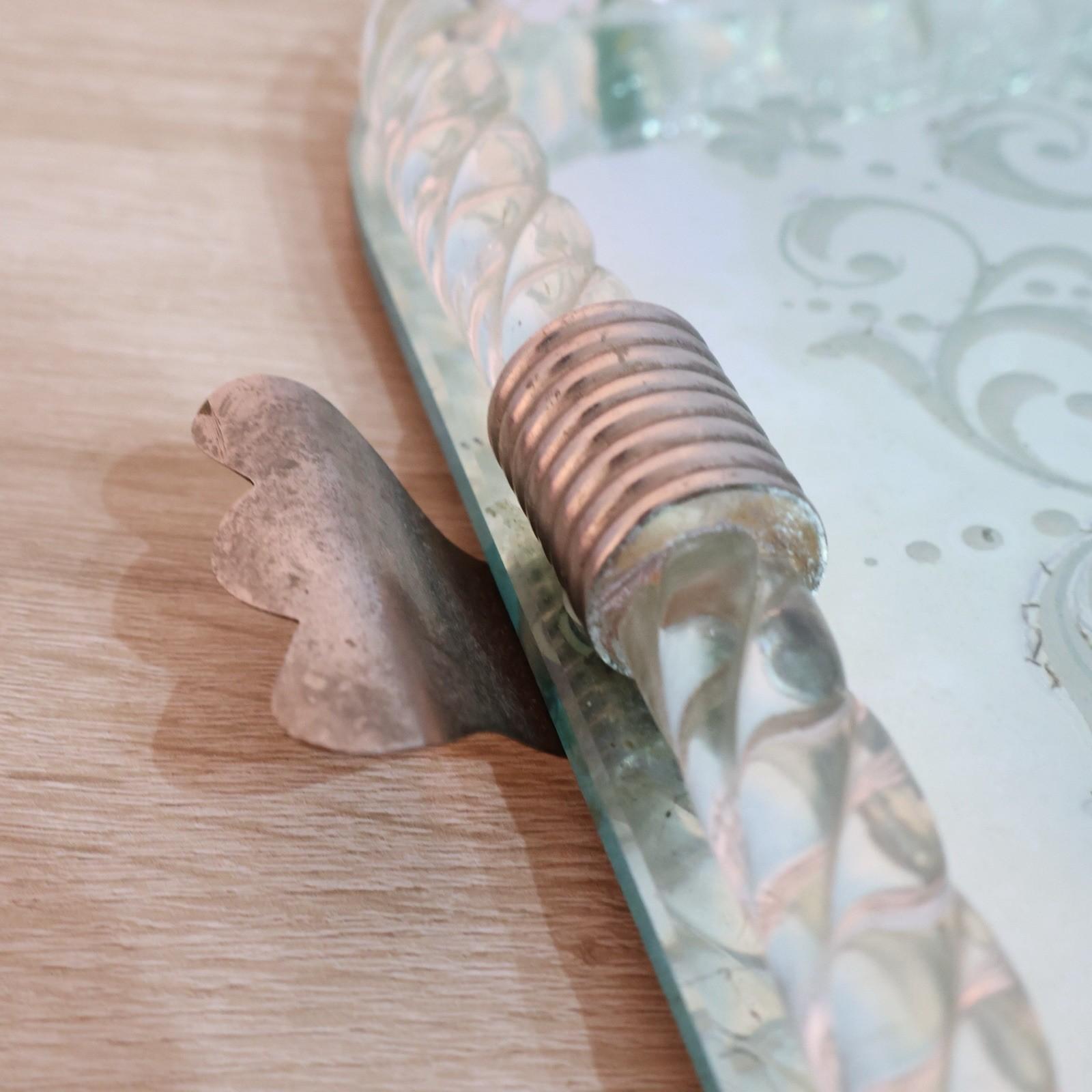 Archimede Seguso Barovier & Toso Vassoio Torchon Da Portata Venezia Anni '40 im Angebot 1