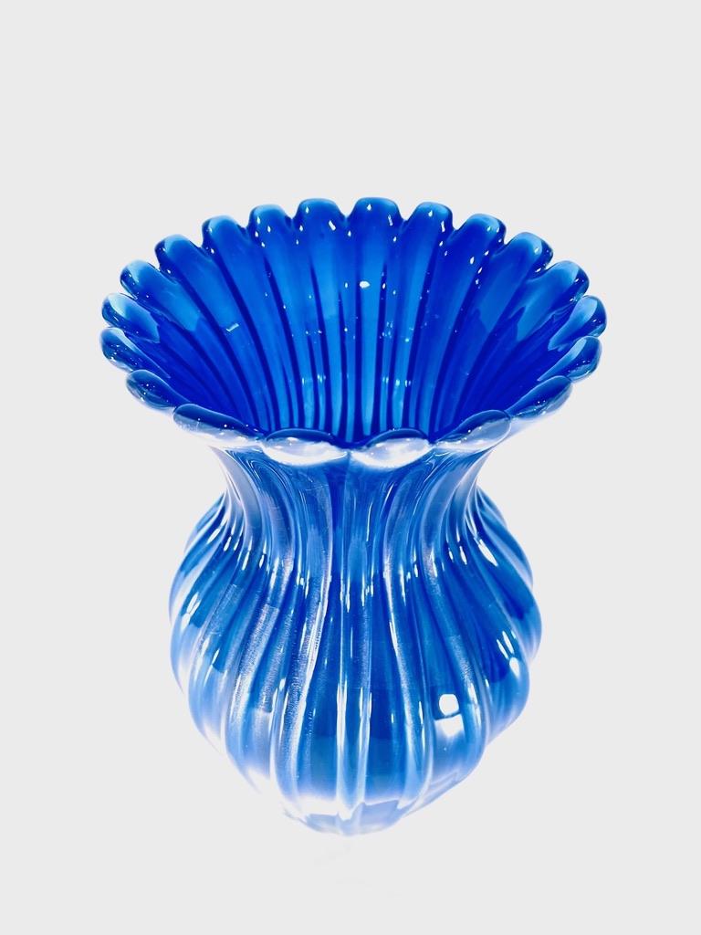 Mid-Century Modern Archimede Seguso  blue Murano glass 