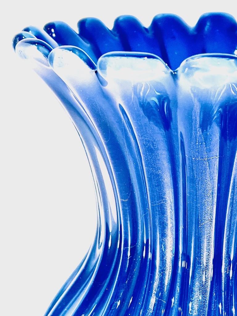 Italian Archimede Seguso  blue Murano glass 