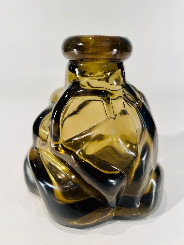 Verre de Murano Archimede Seguso bottle in Murano glass to Luxardo circa 1950 en vente