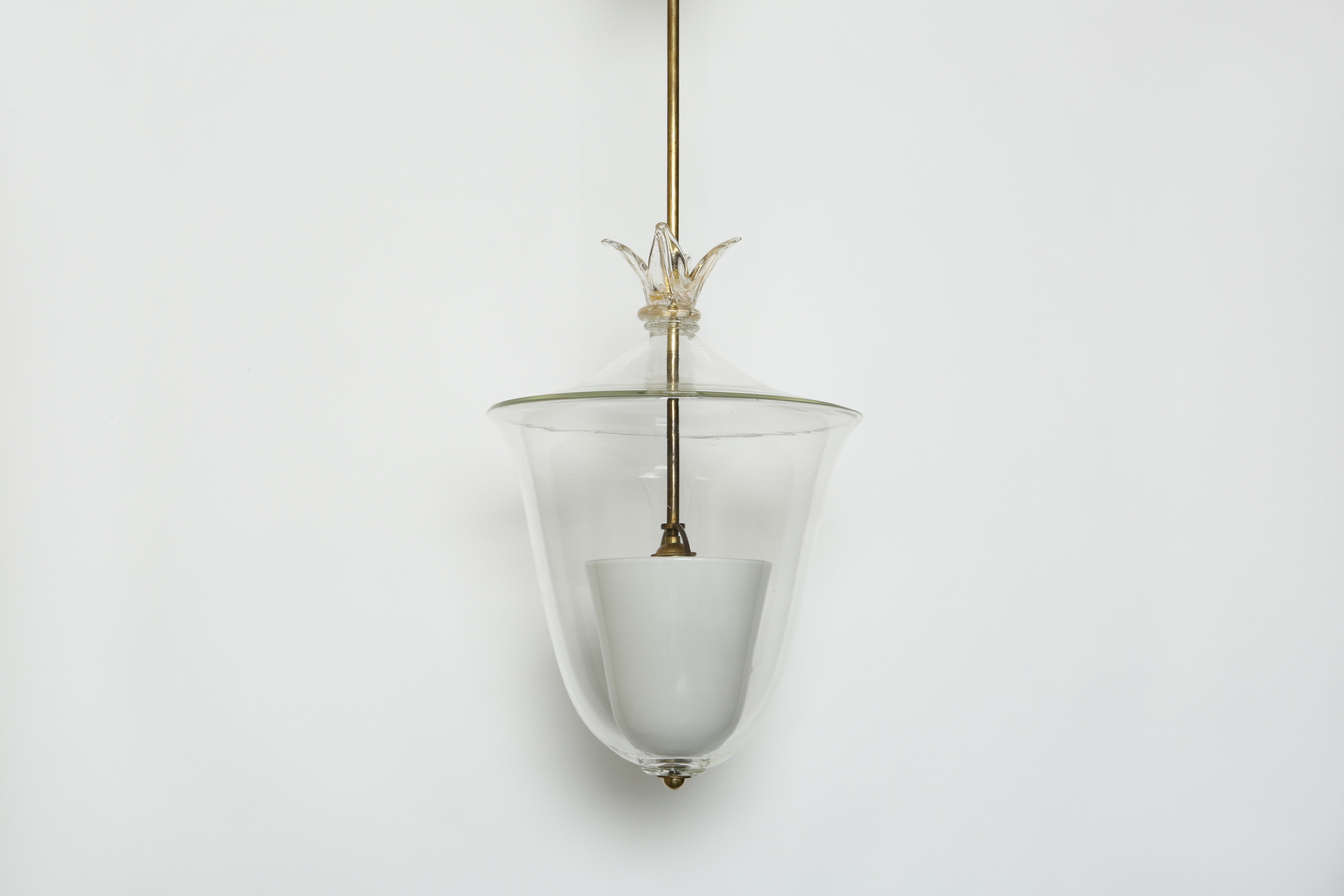 Archimede Seguso ceiling pendant.
Made in Italy in 1930s.
Hand blown glass.
  
