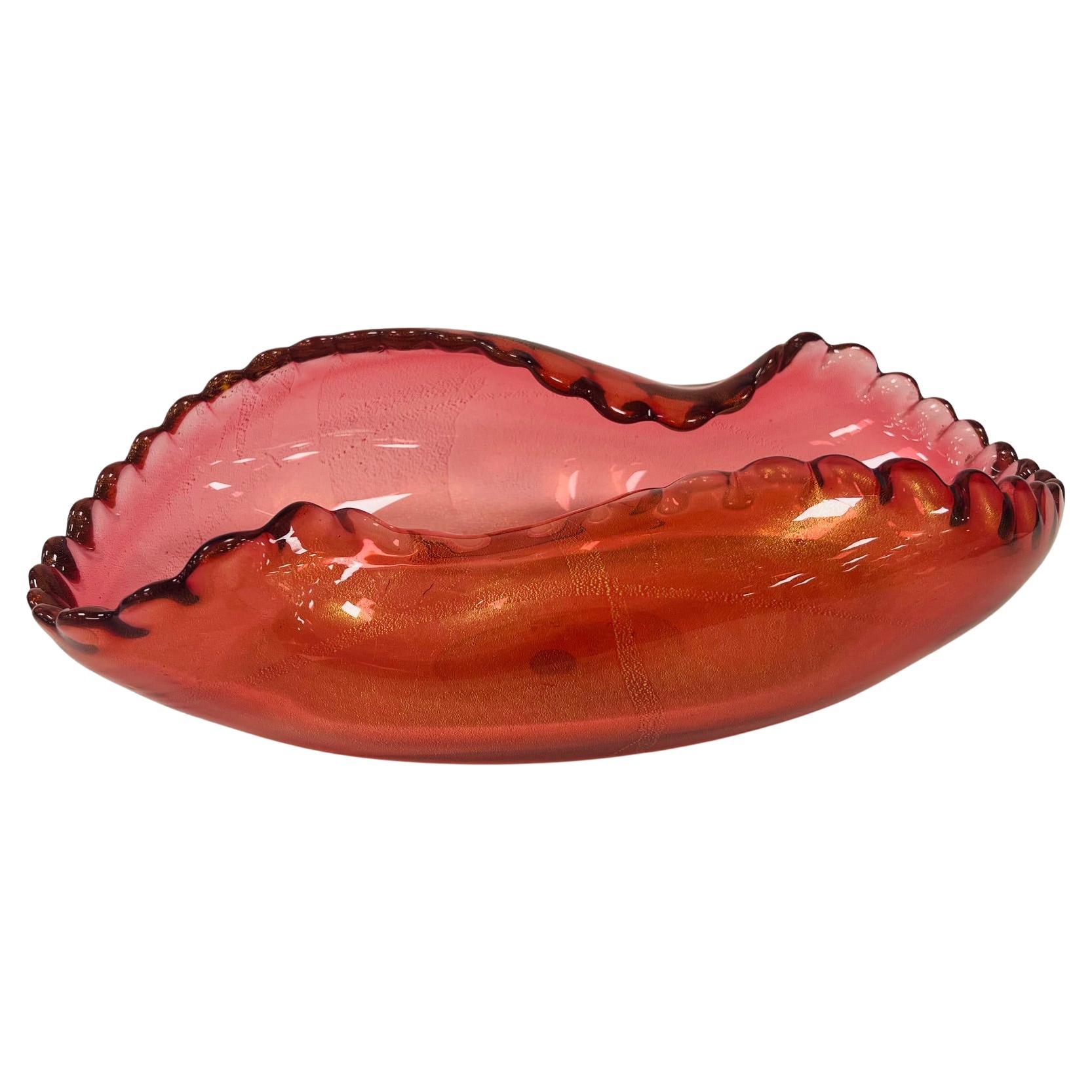 Archimede Seguso center table in Murano glass circa 1952 For Sale