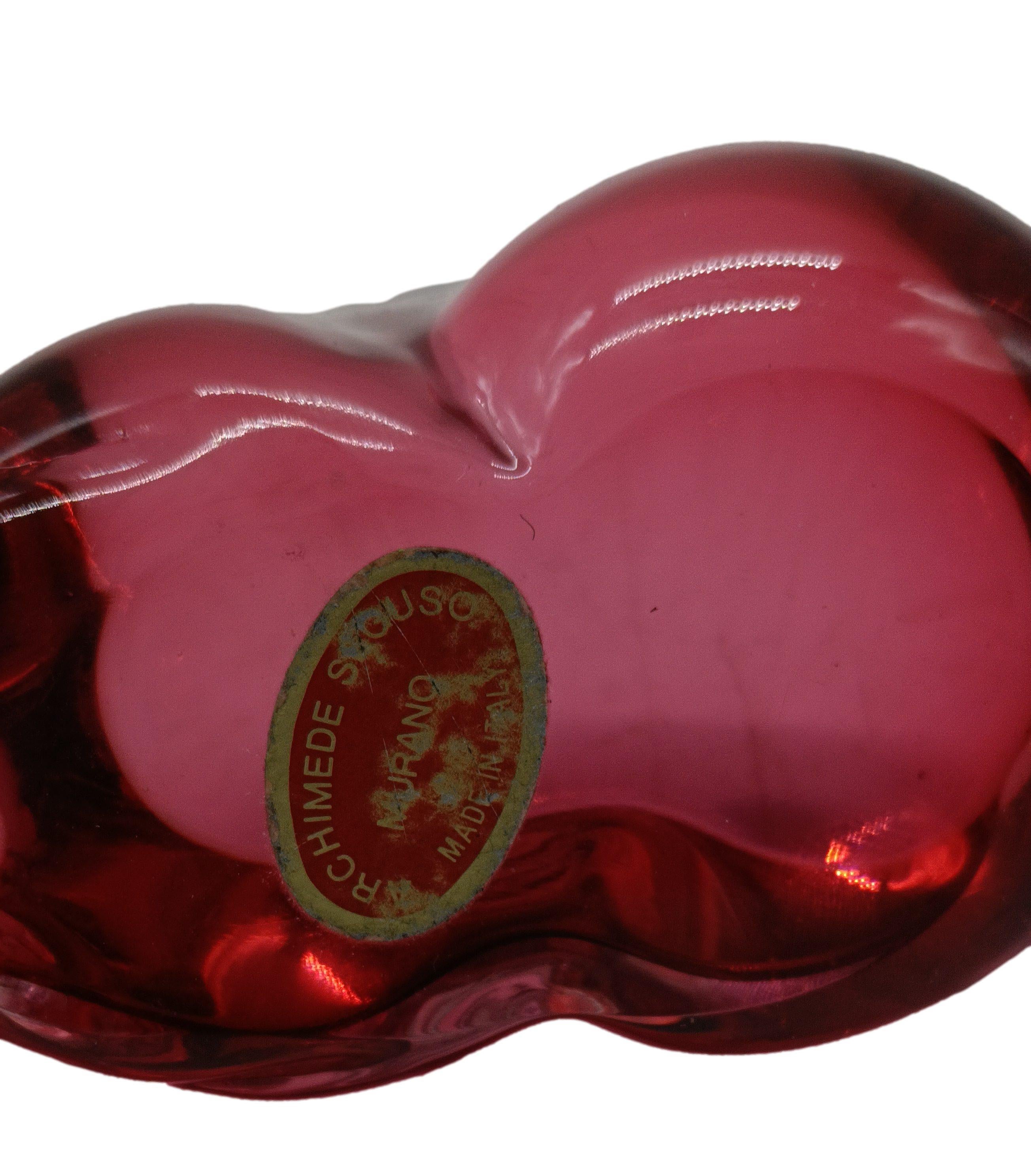 Archimede Seguso Pareja de ratones en cristal de Murano rosa, Italia años 50 Cristal de Murano en venta