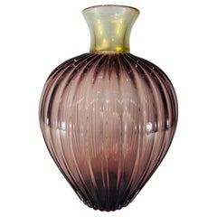 Archimede Seguso "coronatto oro" circa 1950 vaso grande
