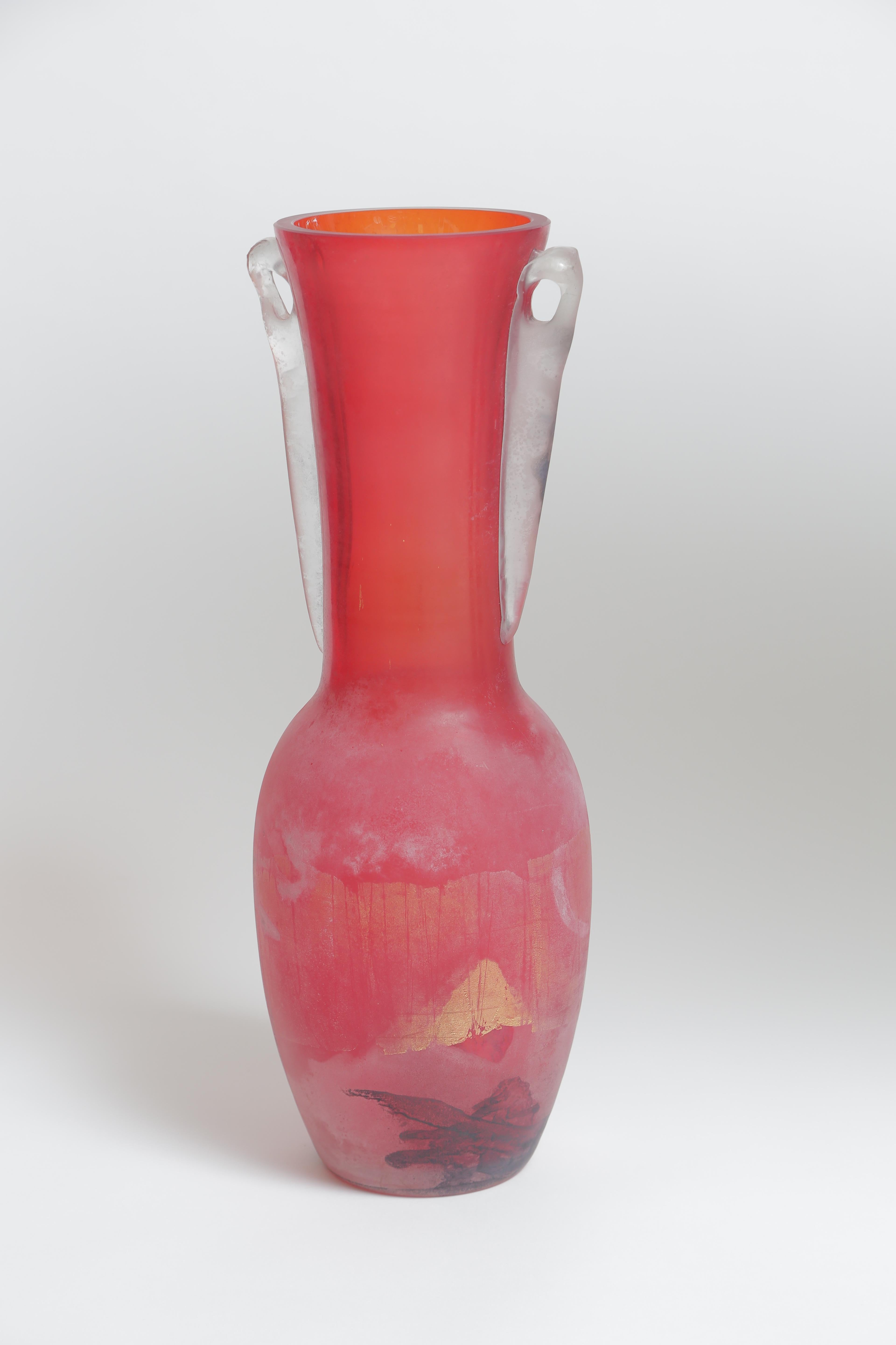 Italian Archimede Seguso Corroso Vase