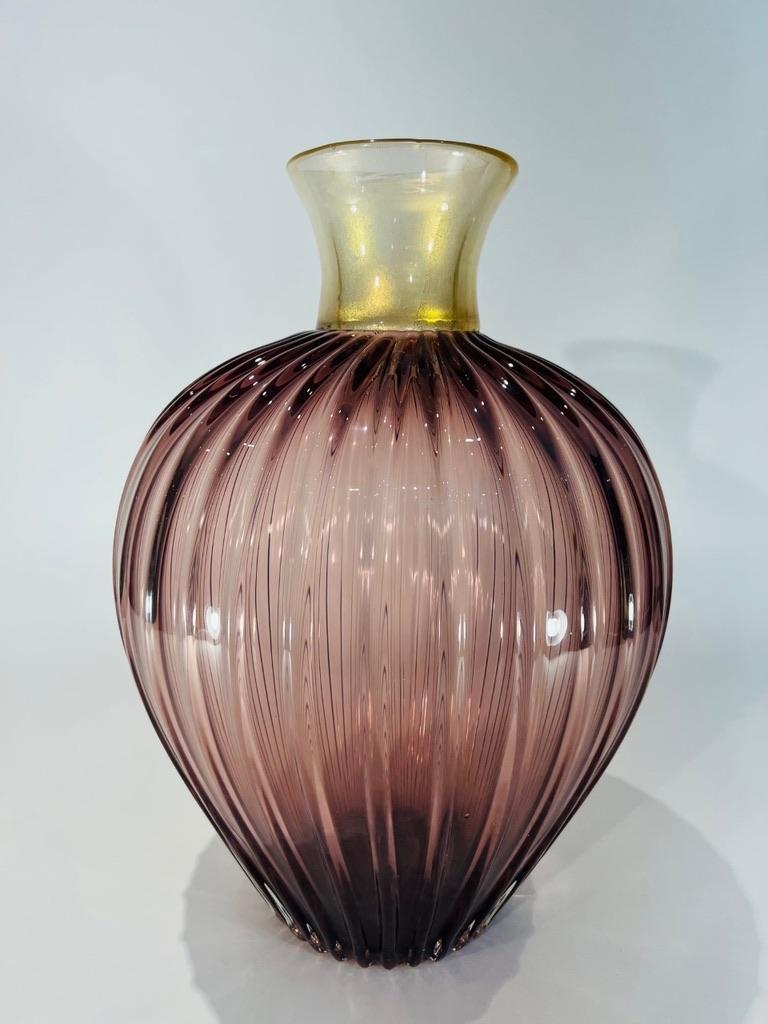 Incroyable et grand vase de Murano par Archimede Seguso 1950 