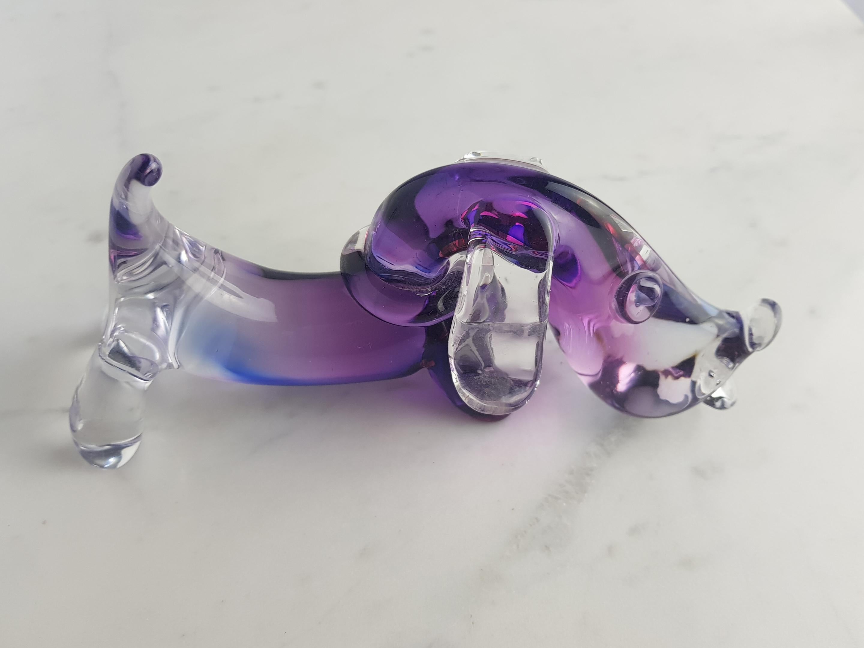 Archimede Seguso Dachshund Dog Sculpture Murano Italian Art Glass Figurine For Sale 6